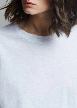 The Frankie Shop Lilou Simple Tee - Light Grey Melange