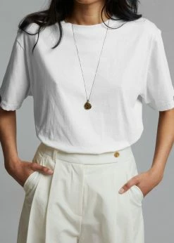 The Frankie Shop Lilou Simple Tee - Optic White