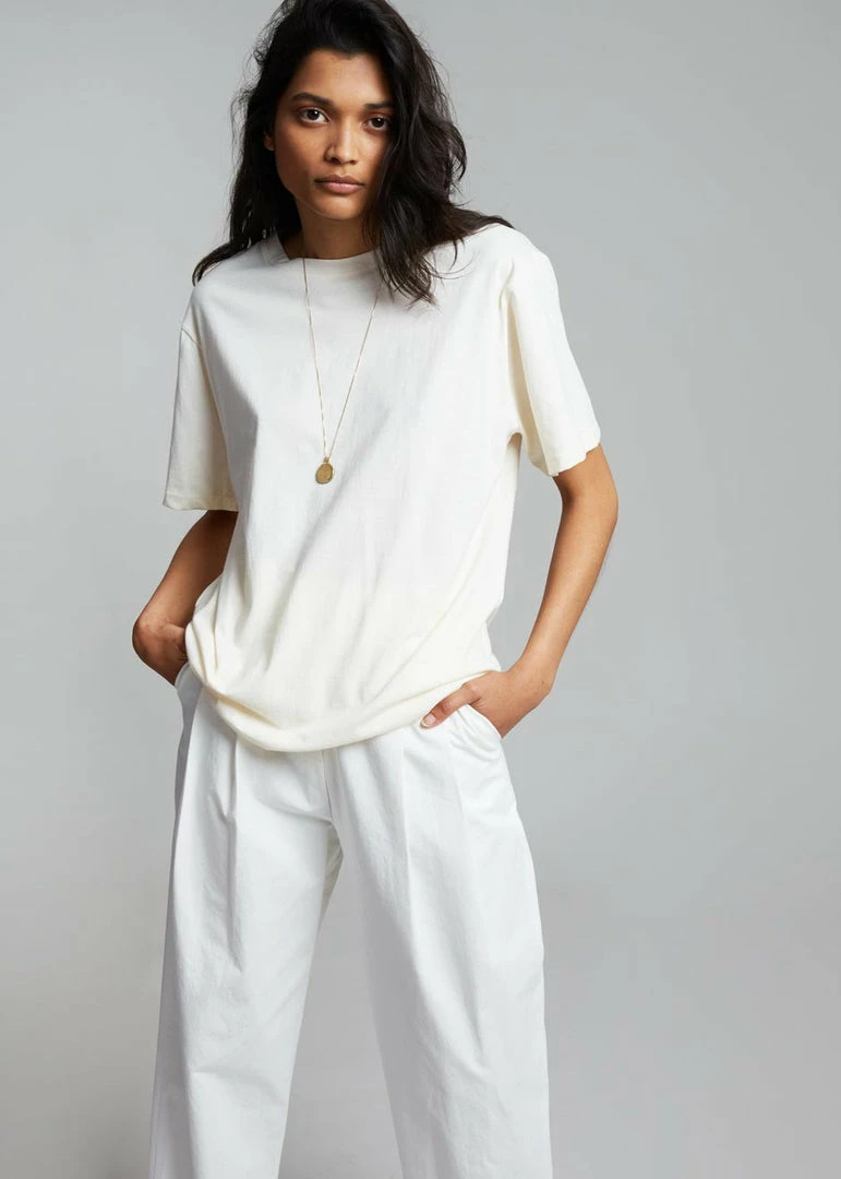 Best Sale π The Frankie Shop Lilou Simple Tee - Beige π₯ 1 The Frankie Shop Lilou Simple Tee - Beige