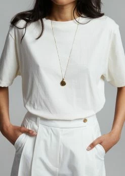 Best Sale π The Frankie Shop Lilou Simple Tee - Beige π₯ 11 The Frankie Shop Lilou Simple Tee - Beige