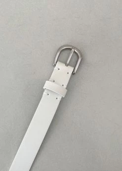 3.another ACCESSORIES Lore Leather Belt - Off White
