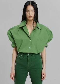 The Frankie Shop Loretta Boxy Shirt - Kelly Green