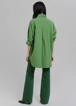 The Frankie Shop Loretta Boxy Shirt - Kelly Green