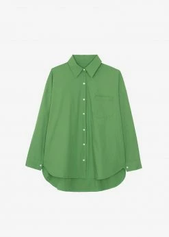 The Frankie Shop Loretta Boxy Shirt - Kelly Green