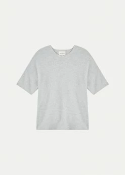 CLOTHING Loulou Studio Izaro Short Sleeve Sweater - Grey