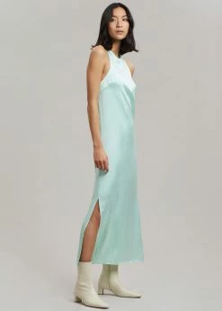 Loulou Studio Sula Silk Dress - Aqua Vacation Edit