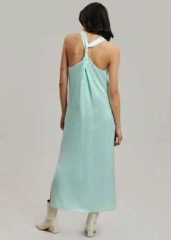 Loulou Studio Sula Silk Dress - Aqua Vacation Edit