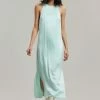 Loulou Studio Sula Silk Dress - Aqua Vacation Edit