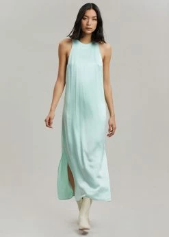 Loulou Studio Sula Silk Dress - Aqua Vacation Edit