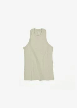 Low Classic Classic Rib Sleeveless Top - Beige CLOTHING