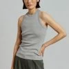 Low Classic Classic Rib Sleeveless Top - Grey