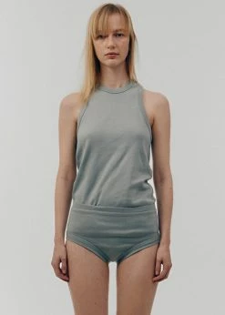 Low Classic Classic Rib Sleeveless Top - Grey