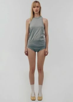 Low Classic Classic Rib Sleeveless Top - Grey