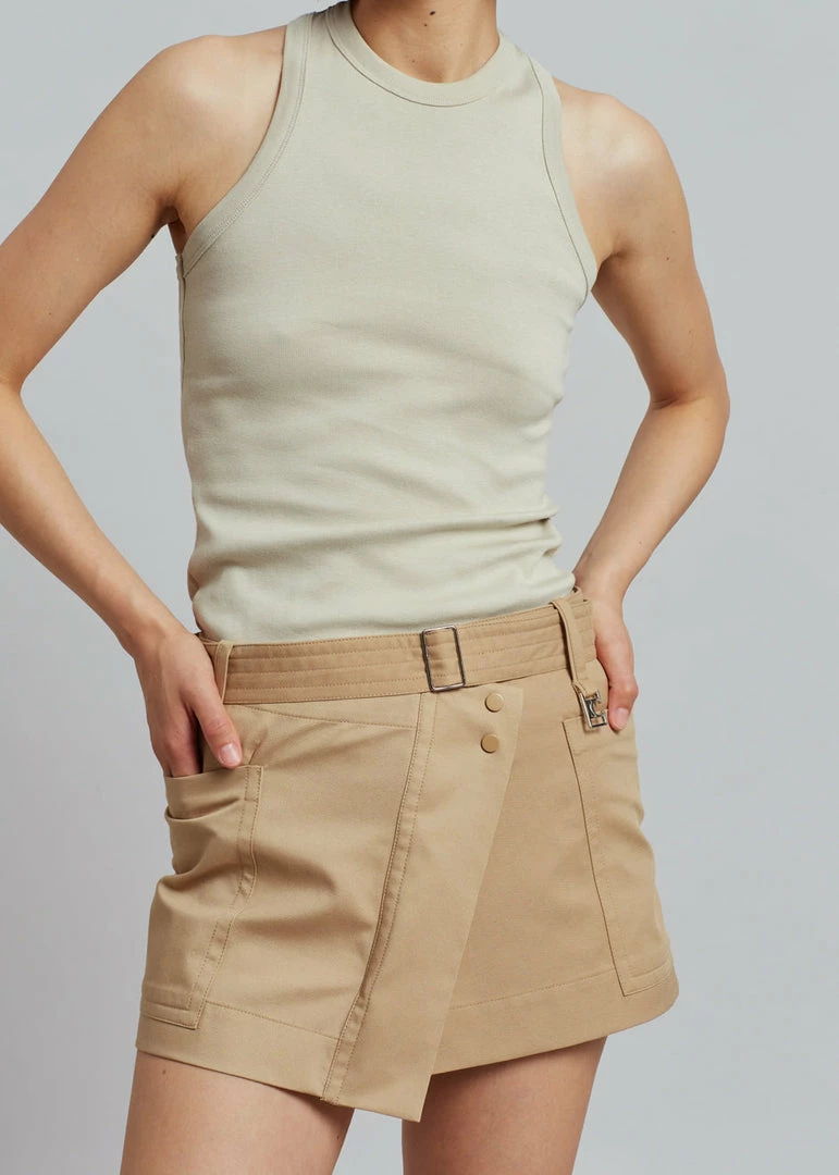 Deals π Low Classic Pocket Mini π Skirt - Beige CLOTHING π 4 Low Classic Pocket Mini Skirt - Beige CLOTHING