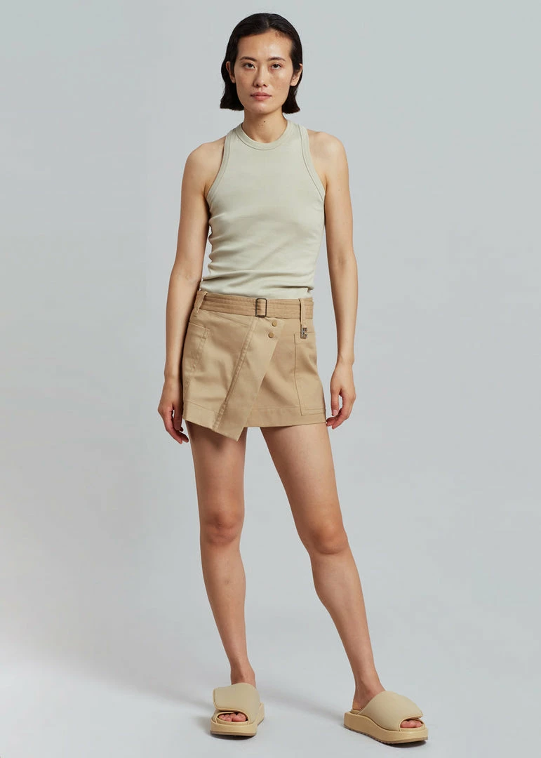 Deals π Low Classic Pocket Mini π Skirt - Beige CLOTHING π 9 Low Classic Pocket Mini Skirt - Beige CLOTHING