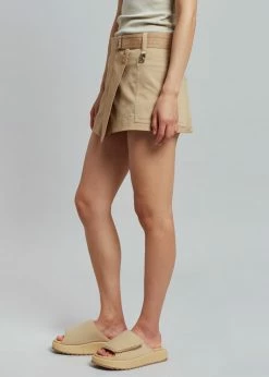 Deals π Low Classic Pocket Mini π Skirt - Beige CLOTHING π 21 Low Classic Pocket Mini Skirt - Beige CLOTHING