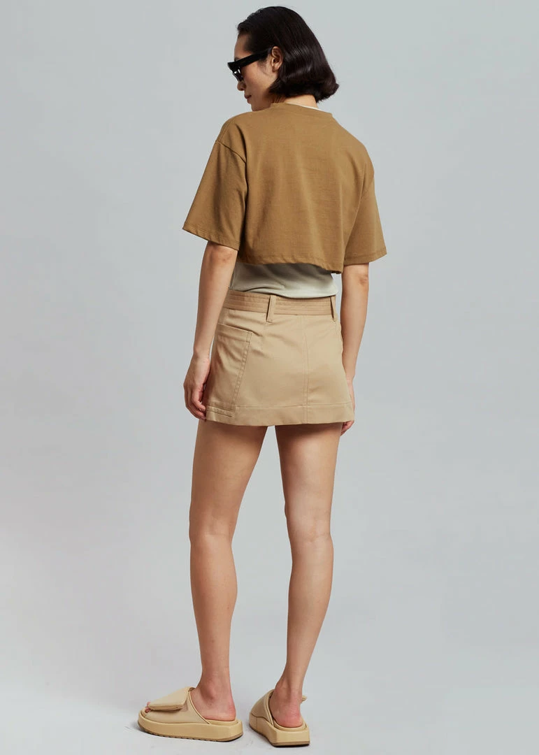 Deals π Low Classic Pocket Mini π Skirt - Beige CLOTHING π 13 Low Classic Pocket Mini Skirt - Beige CLOTHING
