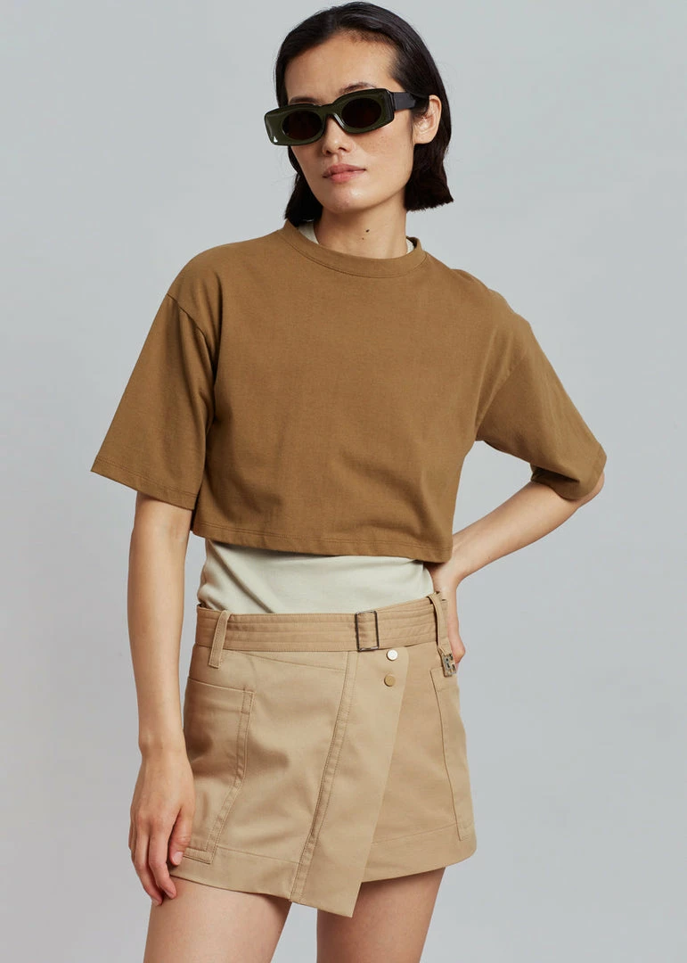 Deals π Low Classic Pocket Mini π Skirt - Beige CLOTHING π 12 Low Classic Pocket Mini Skirt - Beige CLOTHING