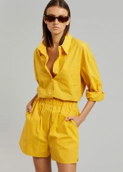 Top 10 π₯° The Frankie Shop Lui Cotton Boxer Short - Gold Yellow π₯° 8 The Frankie Shop Lui Cotton Boxer Short - Gold Yellow