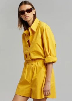 Top 10 π₯° The Frankie Shop Lui Cotton Boxer Short - Gold Yellow π₯° 10 The Frankie Shop Lui Cotton Boxer Short - Gold Yellow