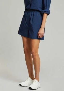 The Frankie Shop CLOTHING Lui Cotton Boxer Short - Navy