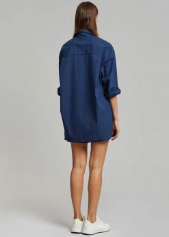Wholesale π The Frankie Shop Lui Cotton π Shirt - Navy π₯° 23 The Frankie Shop Lui Cotton Shirt - Navy
