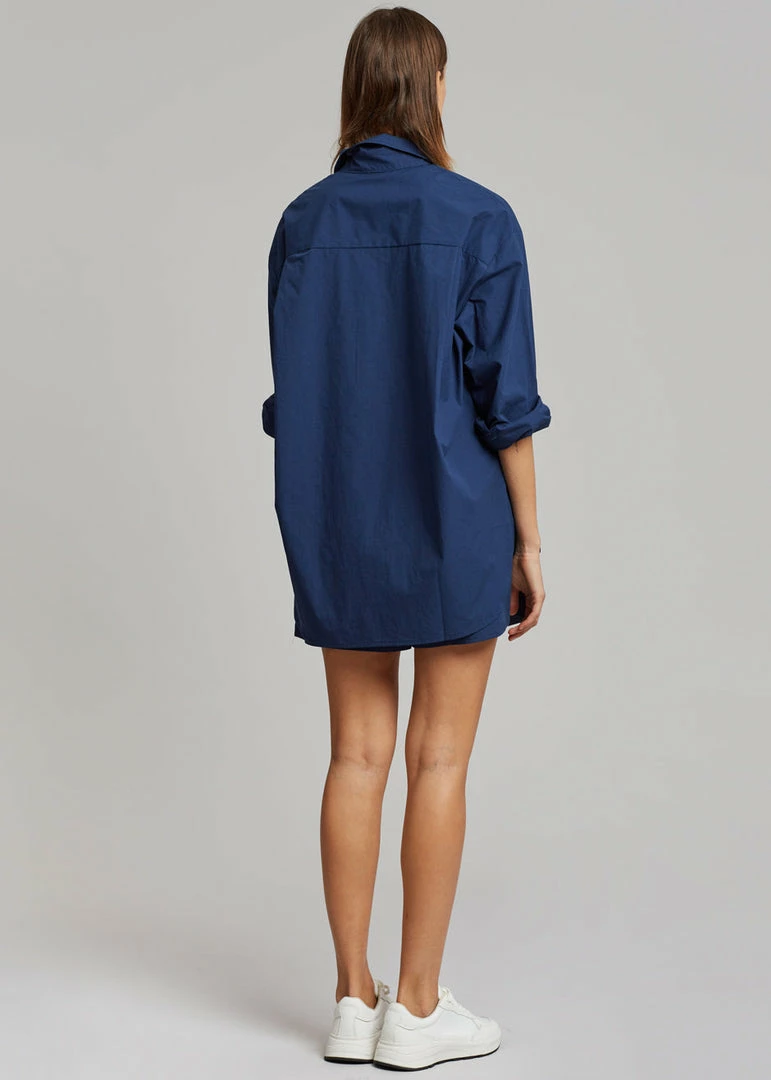 Wholesale π The Frankie Shop Lui Cotton π Shirt - Navy π₯° 12 The Frankie Shop Lui Cotton Shirt - Navy