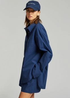 Wholesale π The Frankie Shop Lui Cotton π Shirt - Navy π₯° 22 The Frankie Shop Lui Cotton Shirt - Navy