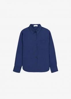 Wholesale π The Frankie Shop Lui Cotton π Shirt - Navy π₯° 15 The Frankie Shop Lui Cotton Shirt - Navy