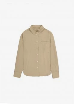 Buy π₯ The Frankie Shop Lui Fluid Pinstripe π Shirt - Camel CLOTHING π 15 The Frankie Shop Lui Fluid Pinstripe Shirt - Camel CLOTHING
