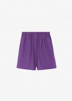 The Frankie Shop Lui Organic Cotton Boxer Short - Berry