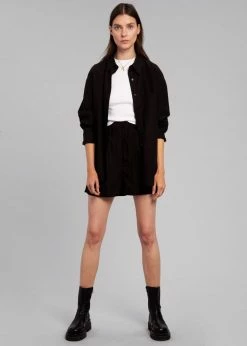 The Frankie Shop CLOTHING Lui Organic Cotton Boxer Short - Black