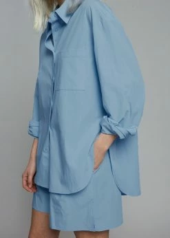 The Frankie Shop CLOTHING Lui Organic Cotton Boxer Short - Blue