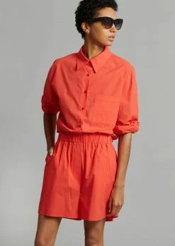 The Frankie Shop CLOTHING Lui Organic Cotton Boxer Short - Chili