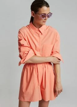 The Frankie Shop CLOTHING Lui Organic Cotton Boxer Short - Coral