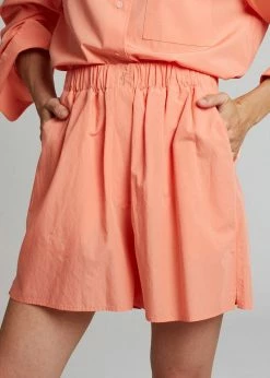 The Frankie Shop CLOTHING Lui Organic Cotton Boxer Short - Coral