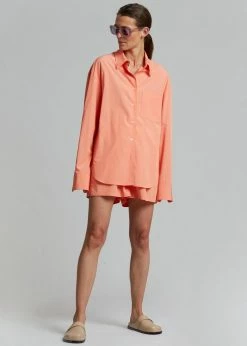 The Frankie Shop CLOTHING Lui Organic Cotton Boxer Short - Coral