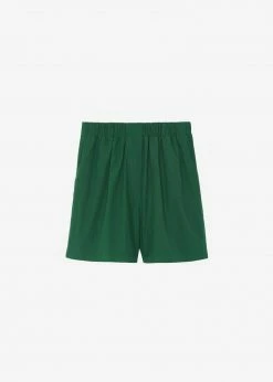 The Frankie Shop Lui Organic Cotton Boxer Short - Hunter Green
