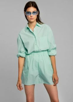 The Frankie Shop CLOTHING Lui Organic Cotton Boxer Short - Menthe