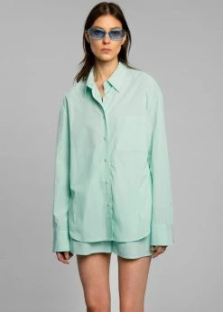 The Frankie Shop CLOTHING Lui Organic Cotton Boxer Short - Menthe