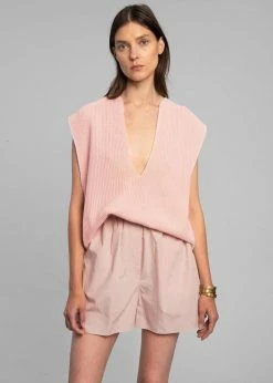 The Frankie Shop Lui Organic Cotton Boxer Short - Rose Water