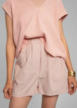 The Frankie Shop Lui Organic Cotton Boxer Short - Rose Water