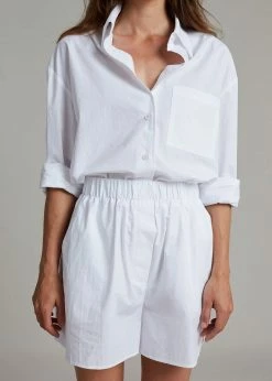 The Frankie Shop Lui Organic Cotton Boxer Short - White