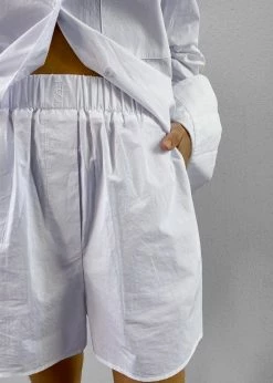 The Frankie Shop Lui Organic Cotton Boxer Short - White