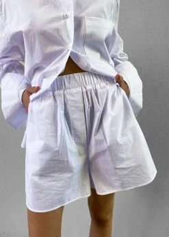 The Frankie Shop Lui Organic Cotton Boxer Short - White