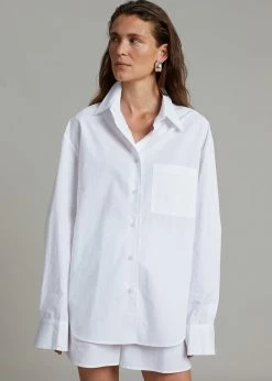 The Frankie Shop Lui Organic Cotton Boxer Short - White