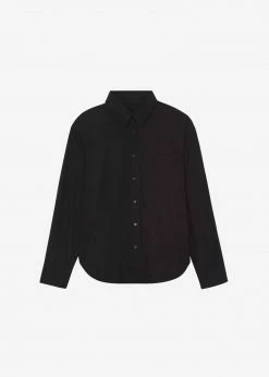 The Frankie Shop CLOTHING Lui Organic Cotton Shirt - Black