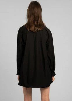 The Frankie Shop CLOTHING Lui Organic Cotton Shirt - Black