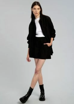 The Frankie Shop CLOTHING Lui Organic Cotton Shirt - Black