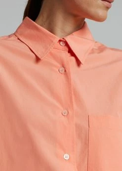Coupon π The Frankie Shop Lui Organic Cotton π Shirt - Coral π― 14 The Frankie Shop Lui Organic Cotton Shirt - Coral